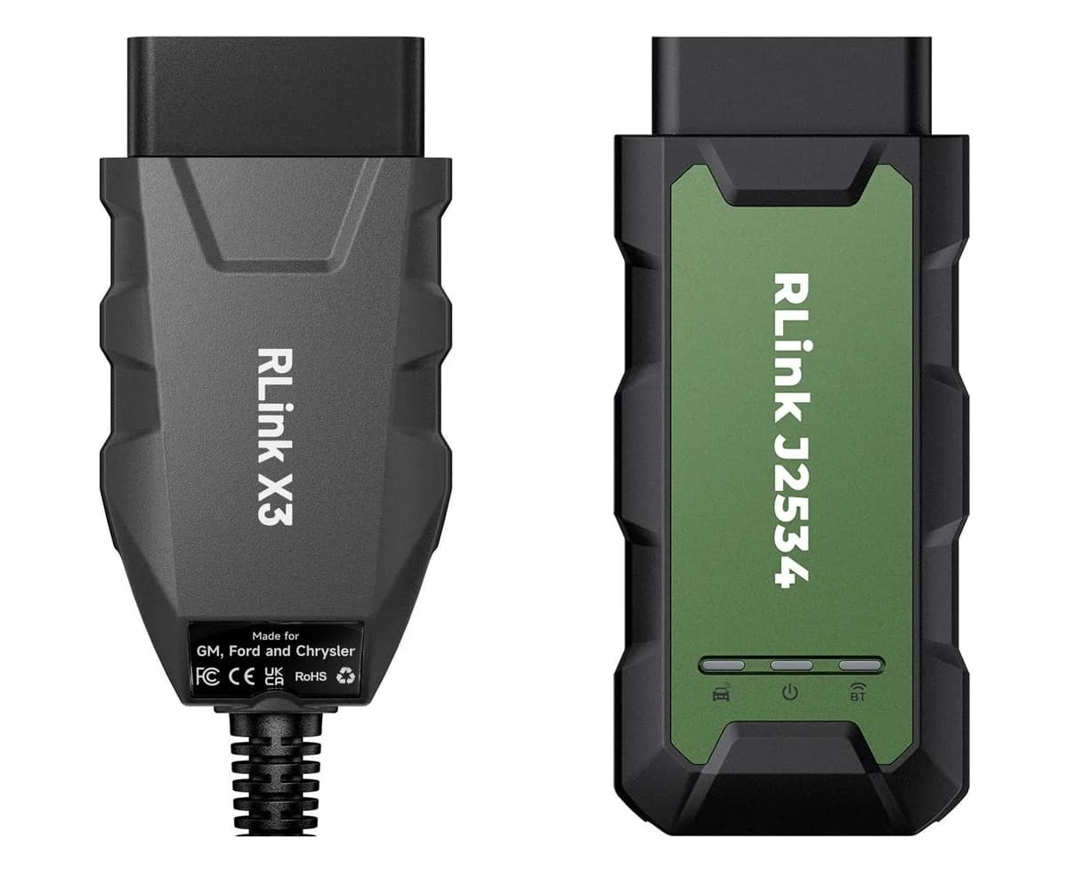 TOPDON RLink X3 and RLink J2534 programming interfaces side by side